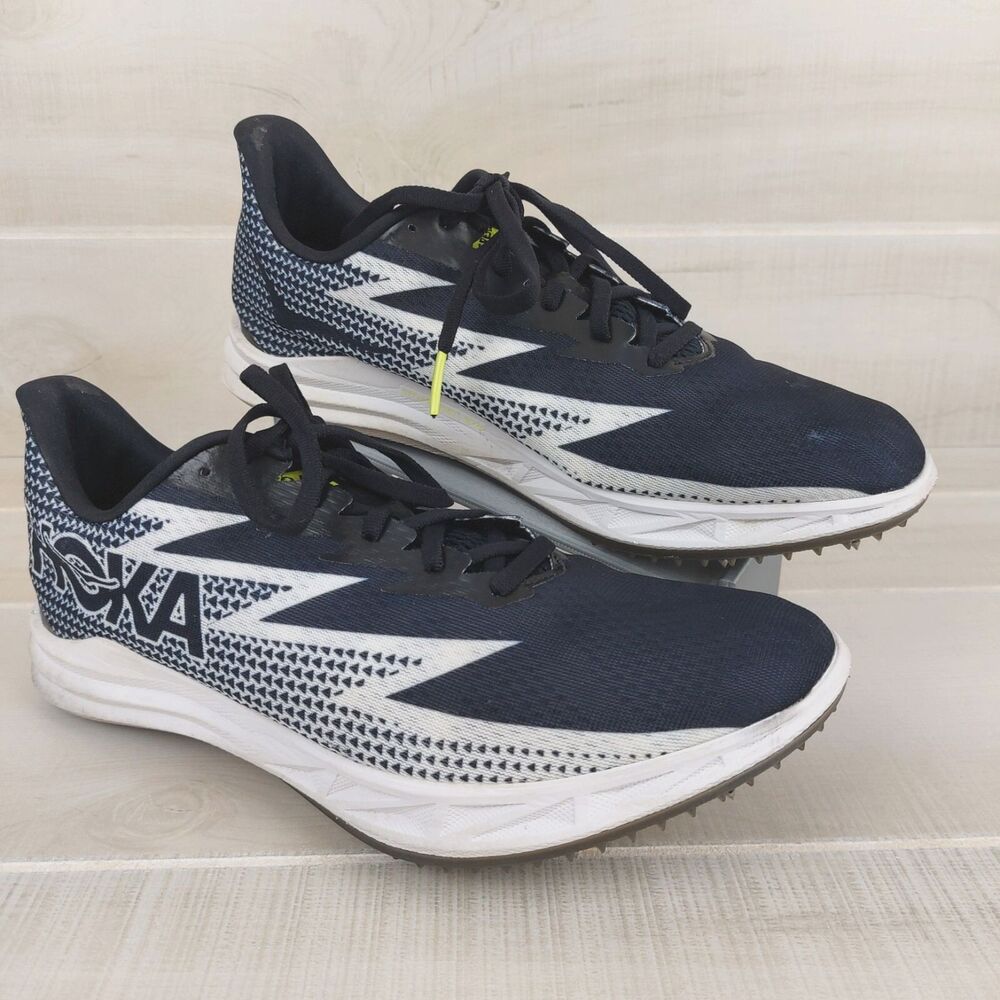 Hoka One One Crescendo MD Track & Field Running Shoes Men 11 Black White 1134520